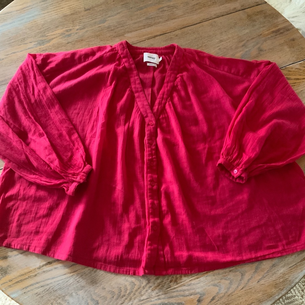 NOTSHY button down cotton boxy soft top/Nice